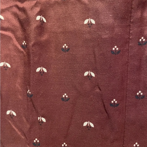 Hobbs Dress US Size 10 Maroon Pattern Great Condition Zip Up - Picture 8 of 9